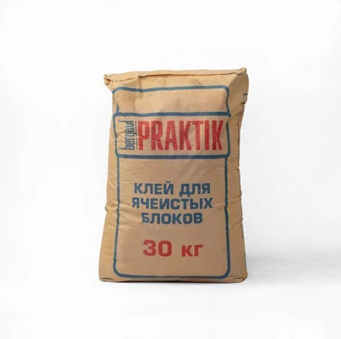 Клей для ячеистых блоков BERGAUF Praktik – идеальное решение для строительства