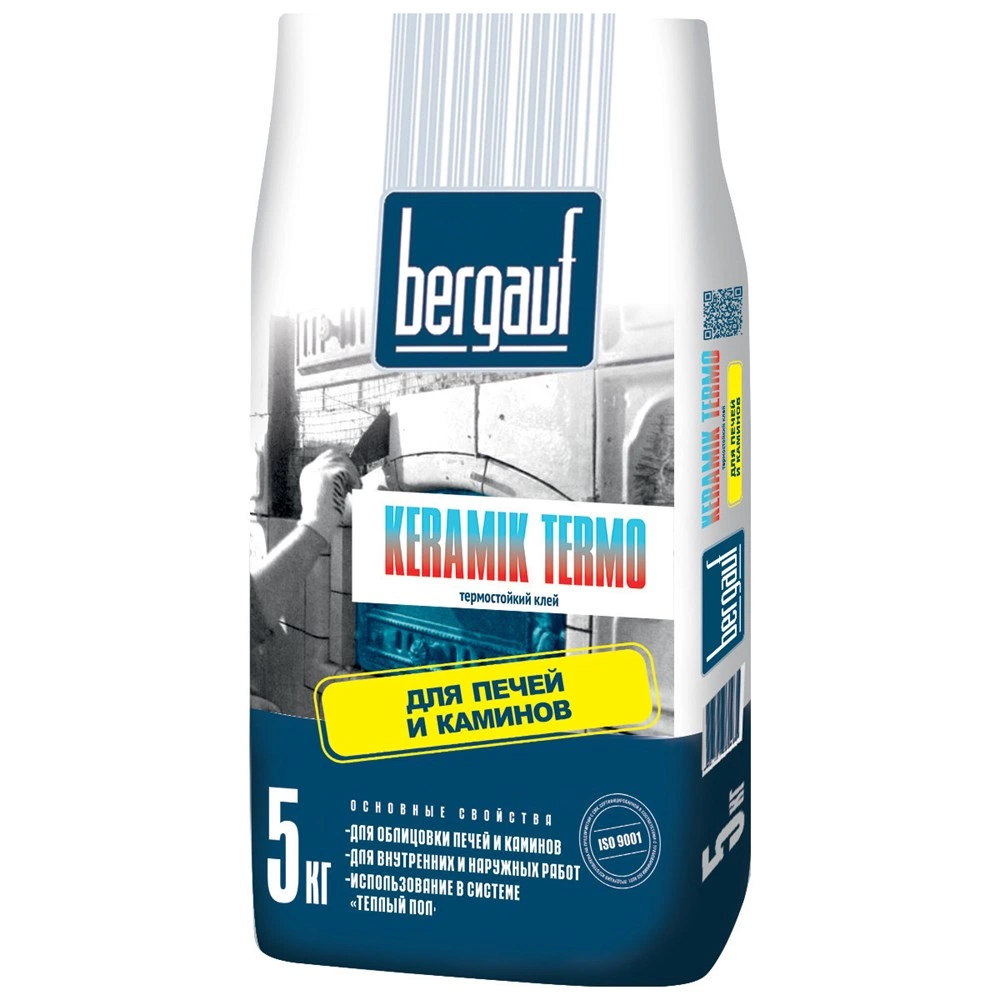 Клей для облицовки печей и каминов BERGAUF Keramik Termo Клей для облицовки печей и каминов BERGAUF Keramik Termo