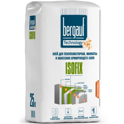 Клей для теплоизоляции BERGAUF Isofix 25 кг