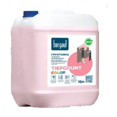 Грунтовка глубокого проникновения BERGAUF Tiefgrunt Color 10 л Грунтовка глубокого проникновения BERGAUF Tiefgrunt Color 10 л