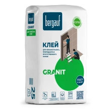 Клей для керамогранита, природного и искусственного камня BERGAUF Granit 25 кг