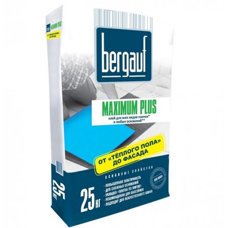 Клей для плитки BERGAUF Keramik Maximum Plus 25 кг Клей для плитки BERGAUF Keramik Maximum Plus 25 кг