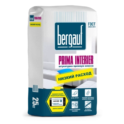 Штукатурка BERGAUF Prima Interier премиум класс 25 кг