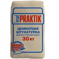 Штукатурка цементная BERGAUF Praktik для внутренних работ 30 кг