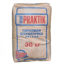 Штукатурка гипсовая BERGAUF Praktik Легкая 30 кг